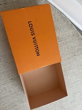 Louis Vuitton Orange Exterior with Beige Interior Box